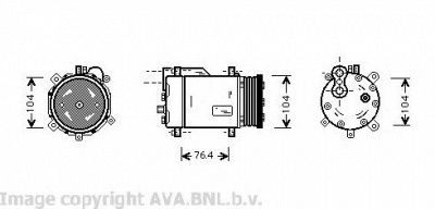 AVA QUALITY COOLING vwk170 -  Компрессор, кондиционер